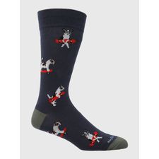 Medias Para Hombre Algodón/Elastano Cuff Skatedog Azul Hush Puppies
