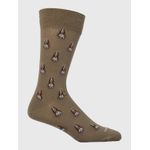 Medias-Para-Hombre-Algodon-Elastano-Dogs-Cafe-Claro-Hush-Puppies