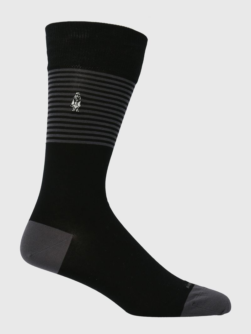 Medias-Para-Hombre-Algodon-Elastano-Doglines-Negro-Hush-Puppies