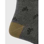 Medias-Para-Hombre-Algodon-Elastano-Cuff-Bikes-Gris-Oscuro-Hush-Puppies