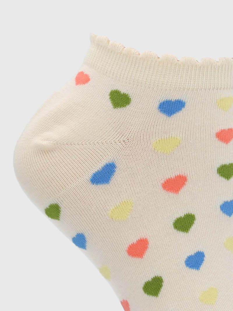 Medias-Para-Mujer-Algodon-Elastano-Ped-ST-Hearty-Crema-Hush-Puppies