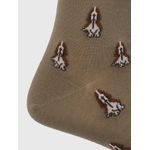 Medias-Para-Hombre-Algodon-Elastano-Dogs-Cafe-Claro-Hush-Puppies