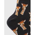 Medias-Para-Mujer-Algodon-Elastano-ST-Giraffe-Gris-Oscuro-Hush-Puppies
