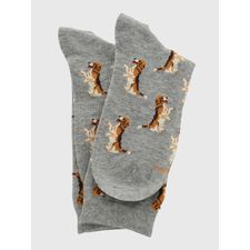 Medias Para Mujer Algodón/Elastano Beagle Gris Hush Puppies