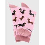 Medias-Para-Mujer-Algodon-Elastano-Dachshund-Rosado-Hush-Puppies