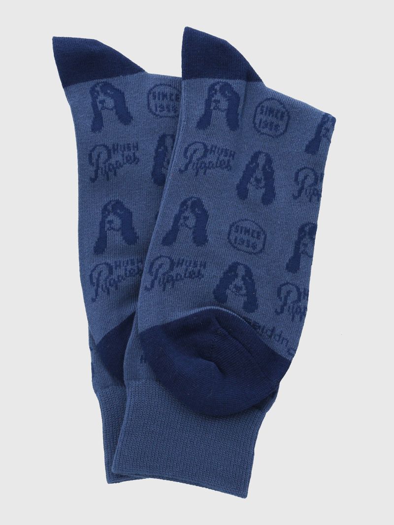 Medias-Para-Hombre-Algodon-Elastano-Dog-Puppies-Azul-Hush-Puppies