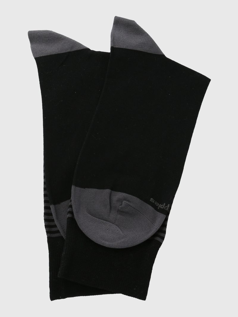Medias-Para-Hombre-Algodon-Elastano-Doglines-Negro-Hush-Puppies
