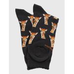 Medias-Para-Mujer-Algodon-Elastano-ST-Giraffe-Gris-Oscuro-Hush-Puppies
