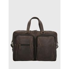Maletín Para Hombre Cuero TH Millard Café Hush Puppies