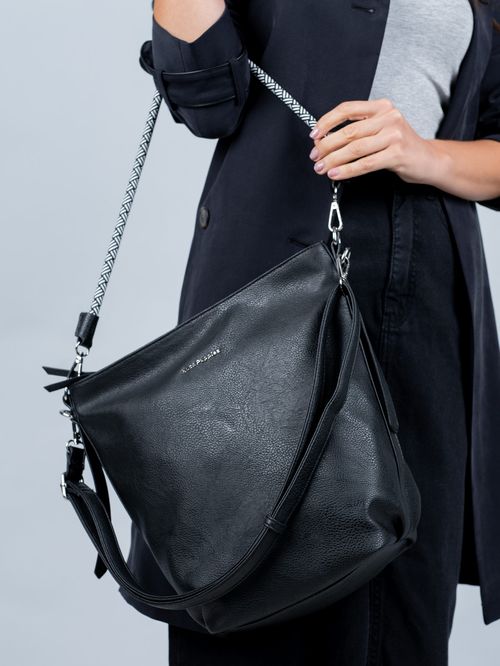 Cartera Para Mujer Sintetico I25Of Cordy Hobo Negro Hush Puppies