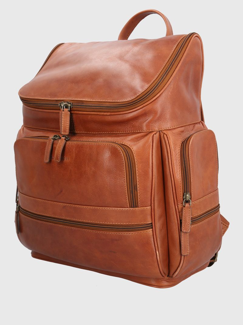 Mochila-Para-Hombre-Cuero-Om-Matthew-Back-Cafe-Hush-Puppies