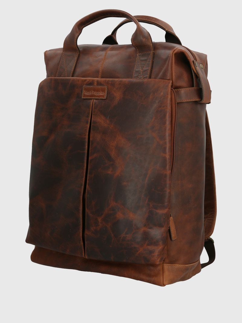 Mochila-Para-Hombre-Cuero-ST-Milton-Back-Cafe-Hush-Puppies