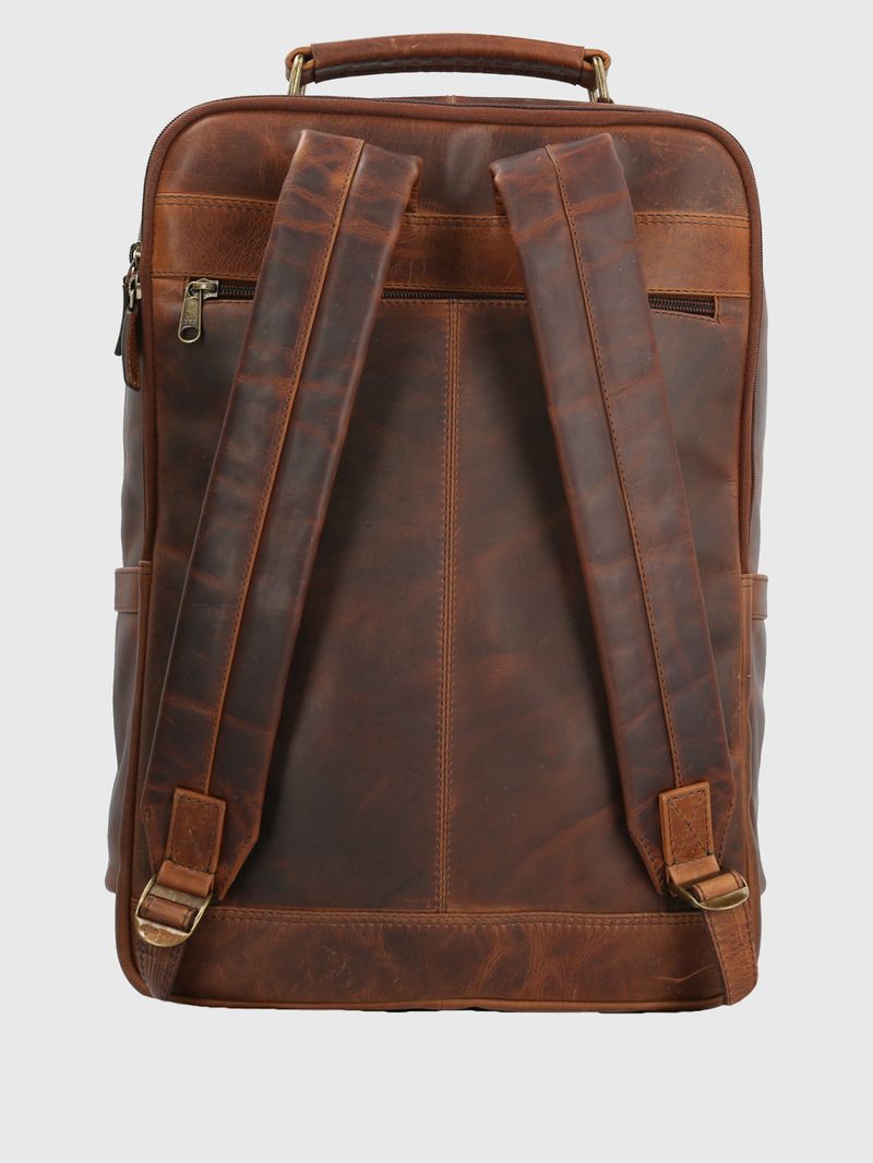 Mochila-Para-Hombre-Cuero-ST-Maxwell-Back-Cafe-Hush-Puppies