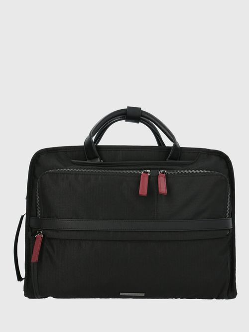 Maletín Para Hombre Poliéster Reciclado Raymond Negro Hush Puppies