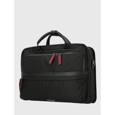 Maletín Para Hombre Poliéster Reciclado Raymond Negro Hush Puppies