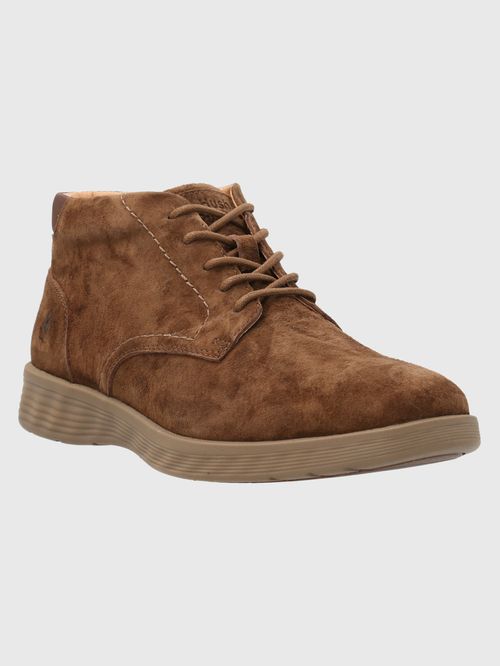 Botín Para Hombre Cuero Spinal City Marrón Hush Puppies