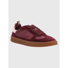 Zapatilla Para Mujer Cuero Dallas Burgundy Hush Puppies
