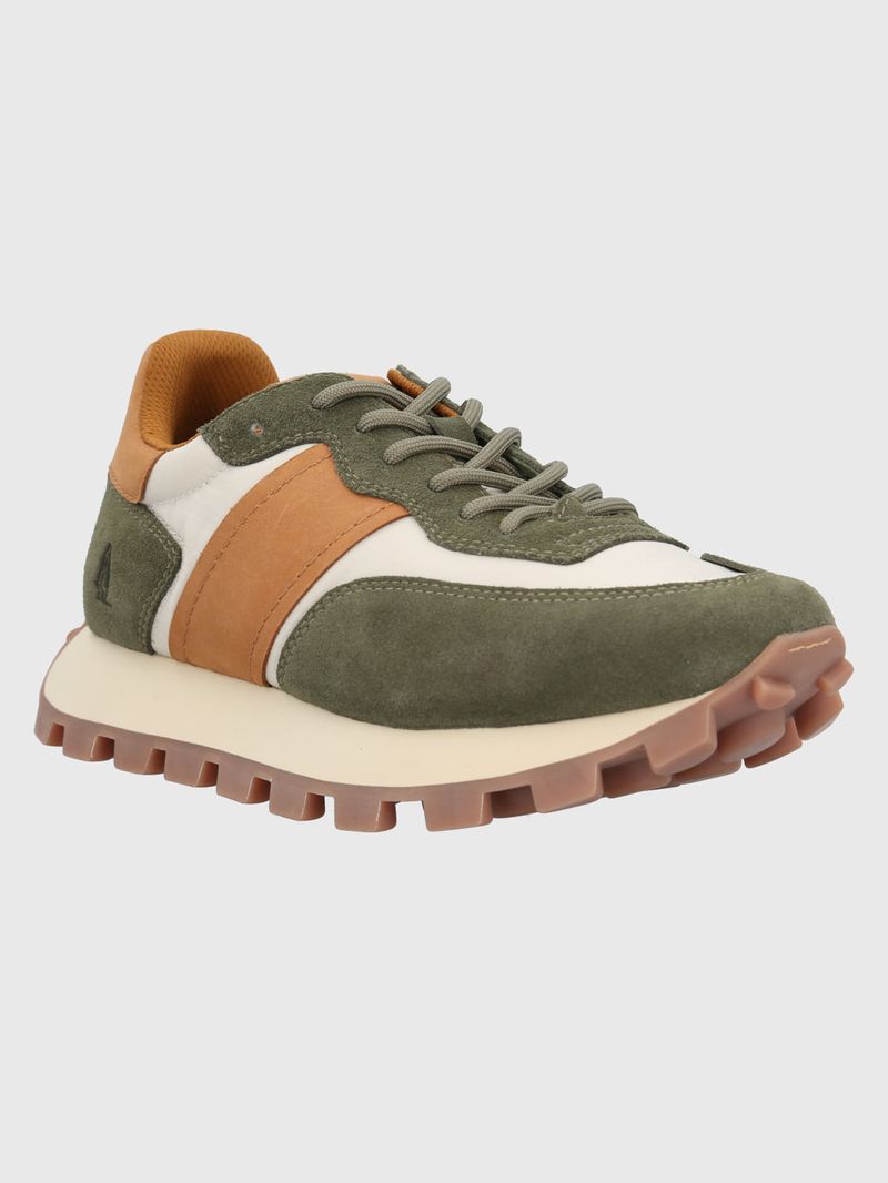 Zapatilla-Para-Mujer-Cuero-Janet-Verde-Militar-Hush-Puppies