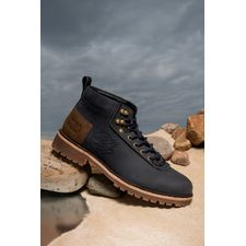 Botines Para Hombre Cuero Han Solo-M Azul Hush Puppies