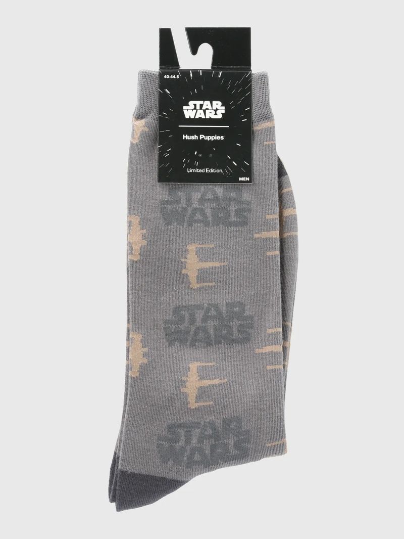 Medias-Para-Hombre-SW-Rebel-Xwing-Gris-Hush-Puppies