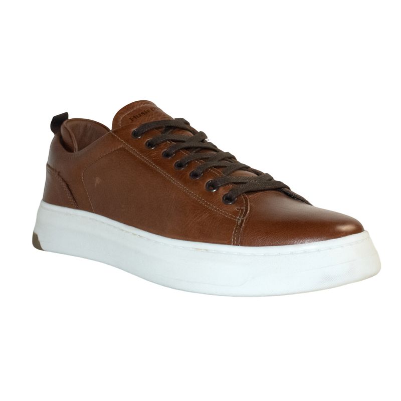 Zapatillas-Para-Hombre-Cuero-Chicago-Marron-Hush-Puppies