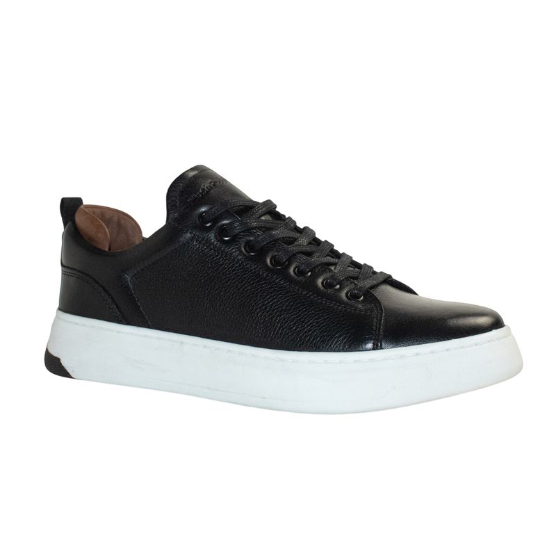 Zapatillas-Para-Hombre-Cuero-Chicago-Negro-Hush-Puppies