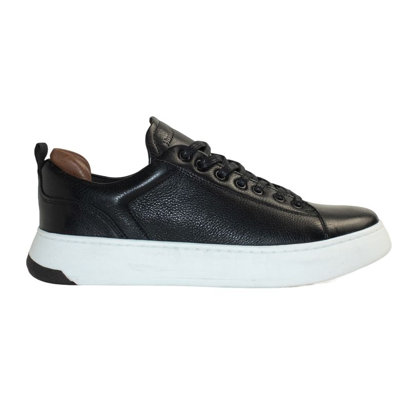Zapatillas-Para-Hombre-Cuero-Chicago-Negro-Hush-Puppies