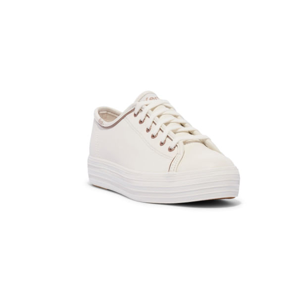 Zapatilla-Para-Mujer-Cuero-Triple-Kick-Leather-Piping-Blanco-Keds