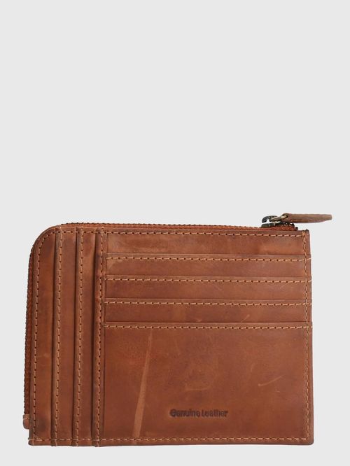 Billetera Para Hombre Cuero Matthew Card Café Hush Puppies