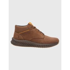 Botín Para Hombre Cuero Spinal Bootee Café Hush Puppies