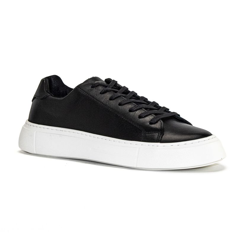 Zapatilla-Para-Hombre-Cuero-Boston-Negro-Hush-Puppies