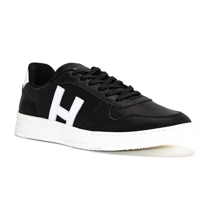 Zapatilla-Para-Hombre-Cuero-Philippe-Negro-Hush-Puppies