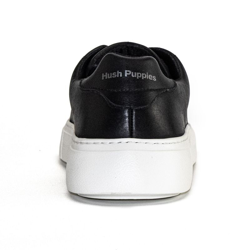 Zapatilla-Para-Hombre-Cuero-Boston-Negro-Hush-Puppies