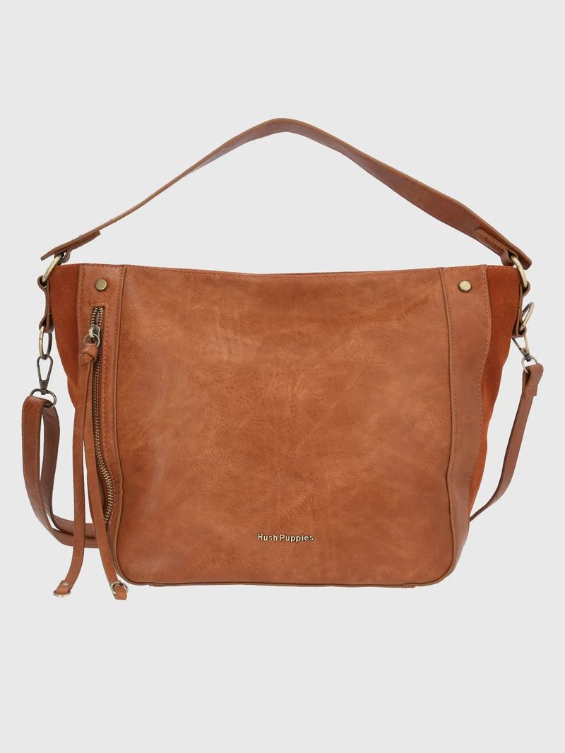 Cartera-Para-Mujer-Sintetico-Cuero-Lovell-Hobo-Caramel-Hush-Puppies