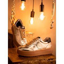 Zapatillas Para Mujer Cuero C-3Po-W Dorado Hush Puppies