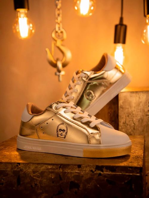 Zapatillas Para Niña Cuero C-3Po Dorado Hush Puppies
