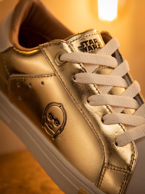 Zapatillas Para Niña Cuero C-3Po Dorado Hush Puppies