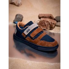 Zapatillas Para Niño Cuero Han Solo Café Hush Puppies