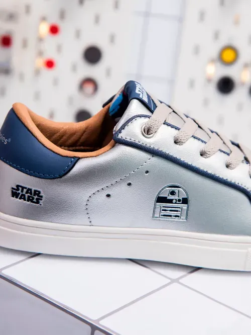 Zapatillas Para Niño Cuero Rd-D2 Sneaker Plateado Hush Puppies