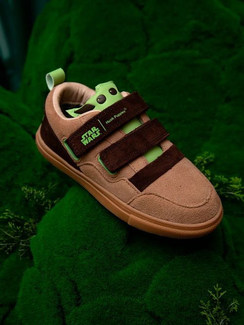 Zapatillas Para Niño Cuero Grogu Café Hush Puppies