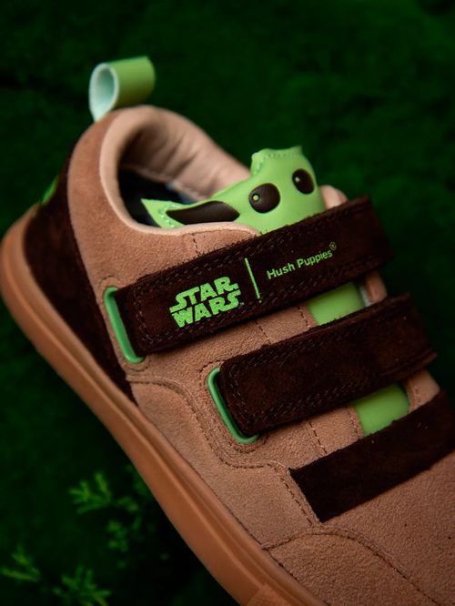 Zapatillas Para Niño Cuero Grogu Café Hush Puppies