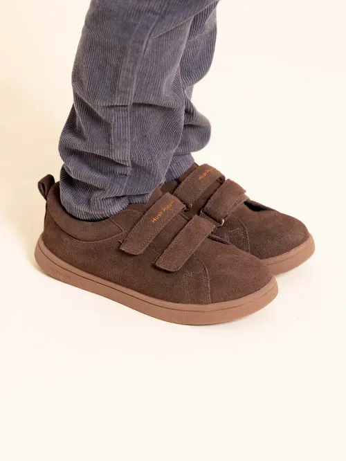 Zapatilla Para Niño Cuero Hobart Marrón Hush Puppies
