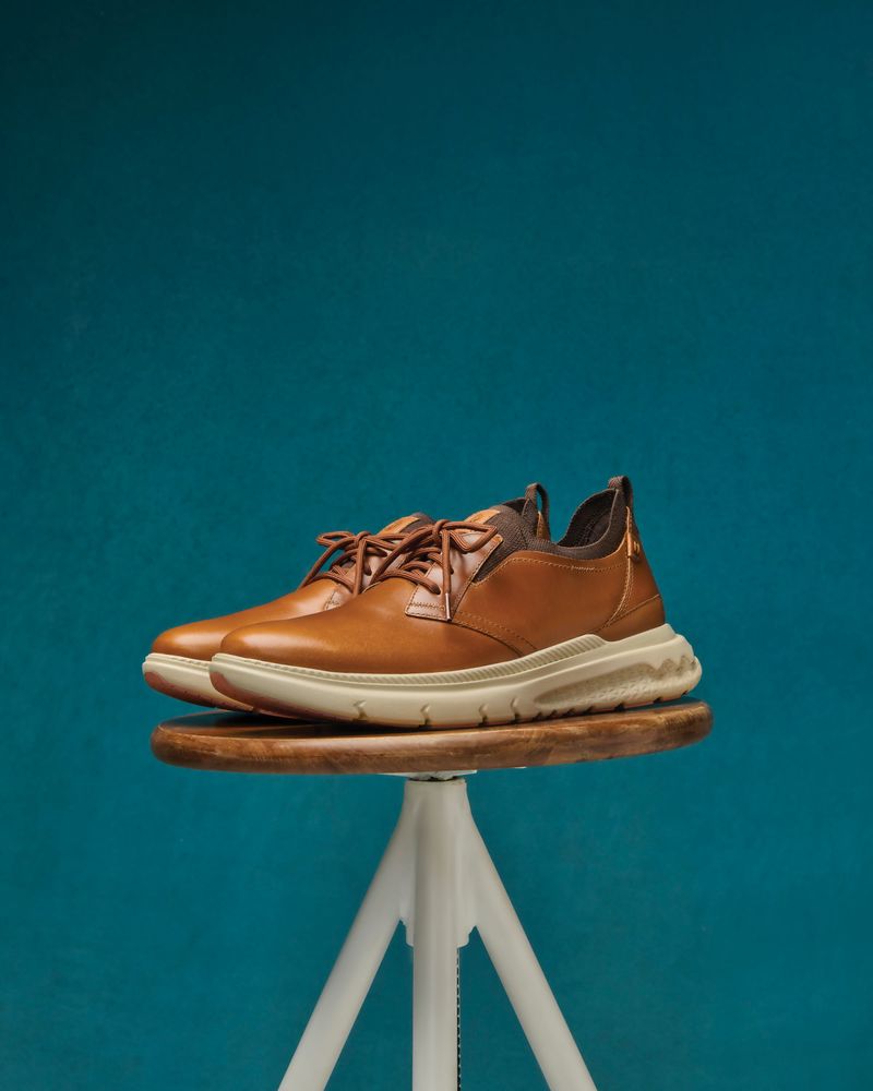 Zapato-Para-Hombre-Cuero-Excel-Laceup-Marron-Hush-Puppies