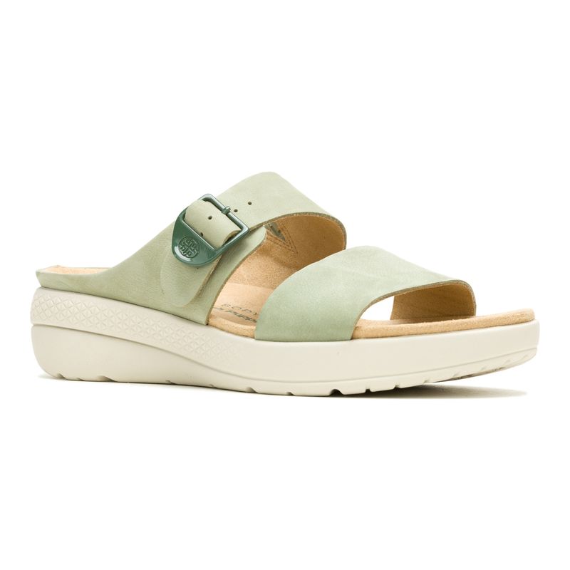 Sandalia-Para-Mujer-Cuero-Hp-Breathe-Slide-Verde-Hush-Puppies