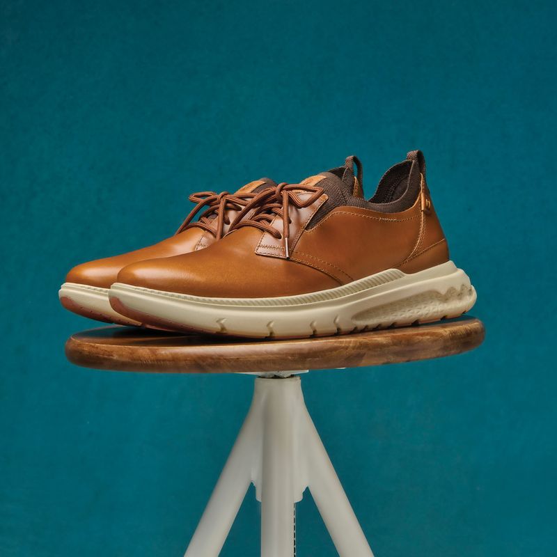 Zapato-Para-Hombre-Cuero-Excel-Laceup-Marron-Hush-Puppies