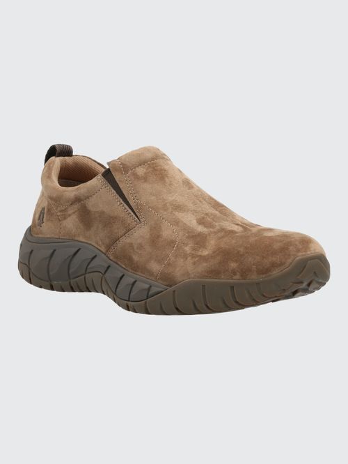 Slip On Para Hombre Cuero Tornnado Café Hush Puppies
