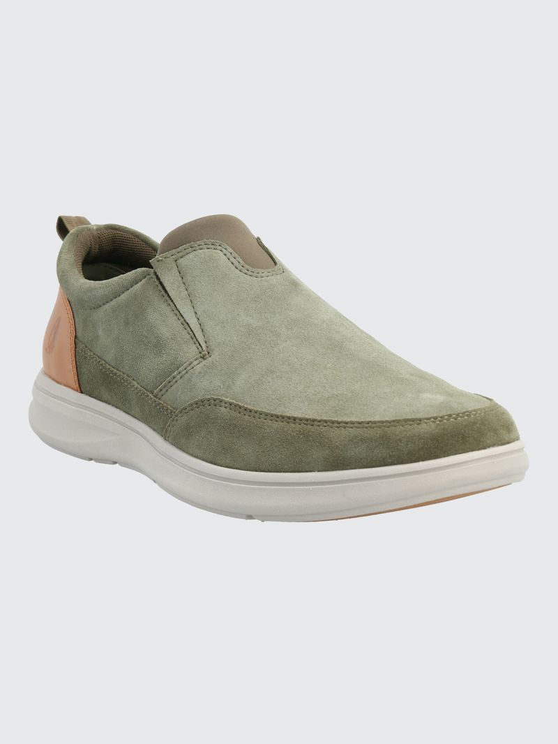 Slip-On-Para-Hombre-Cuero-Robson-Verde-Hush-Puppies