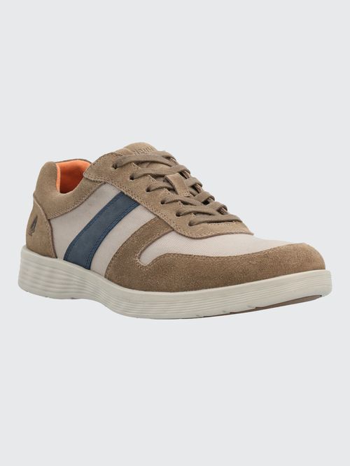 Zapatilla Para Hombre Cuero/Textil Spinal Wave Café Hush Puppies
