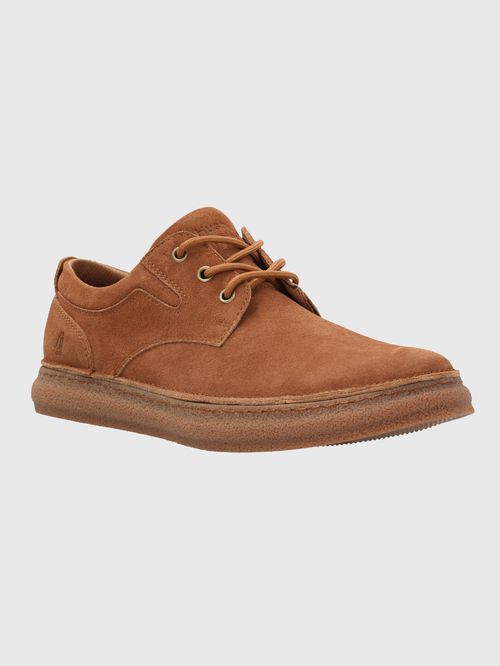 Zapatilla Para Hombre Cuero Gared Café Hush Puppies