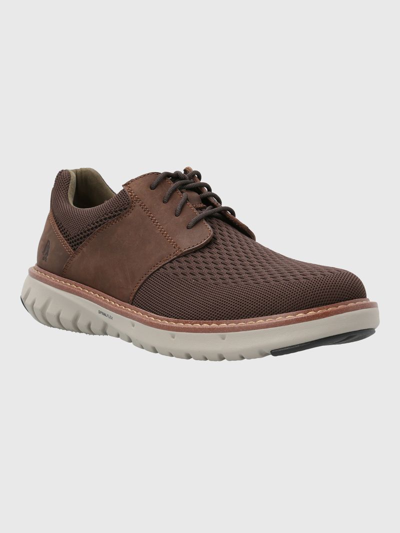 Zapato-Para-Hombre-Cuero-Textil-Smart-Hybrid-Lace-Cafe-Hush-Puppies